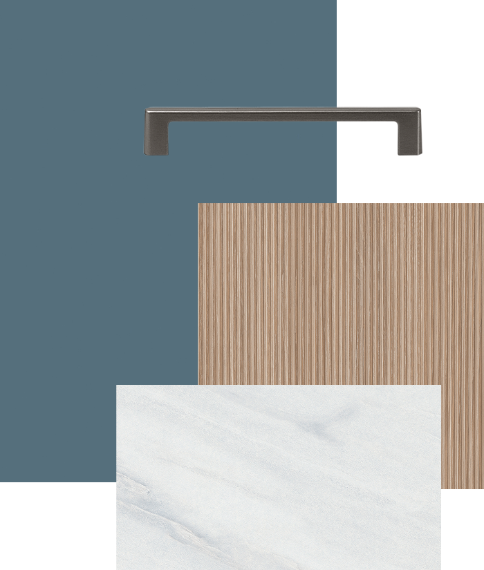 Collage – Stahlblau