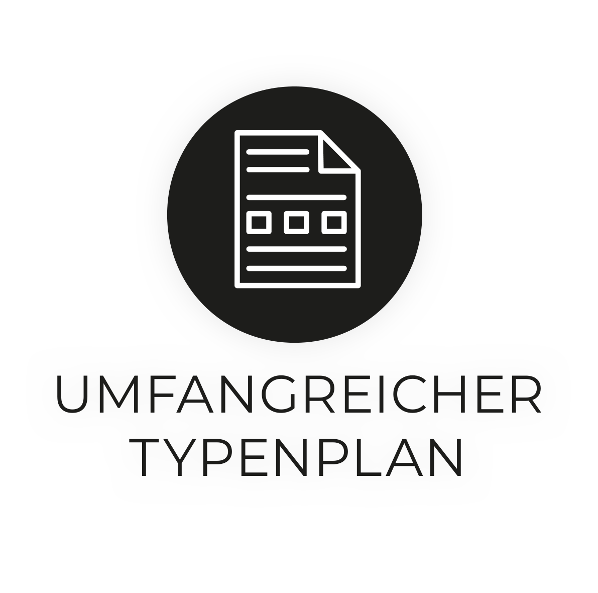 Umfangreicher Typenplan