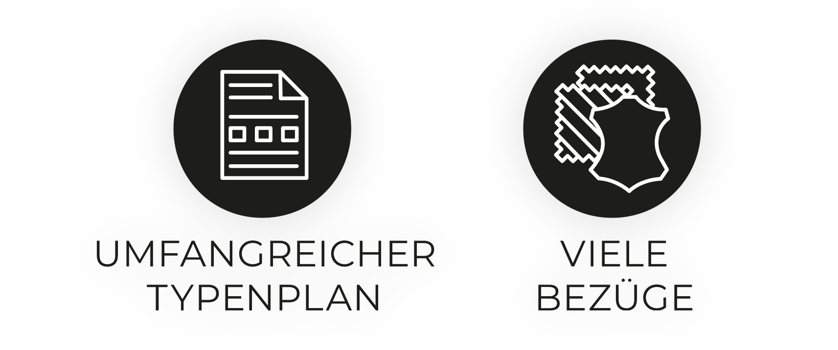 Umfangreicher Typenplan, viele Bezüge