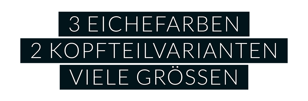 3 EICHEFARBEN 2 KOPFTEILVARIANTEN VIELE GRÖSSEN